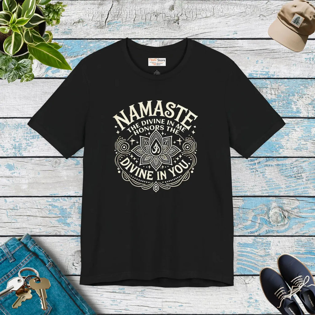 Namaste Unisex Jersey Short Sleeve Tee - Comfort and Peace - DipaliZ