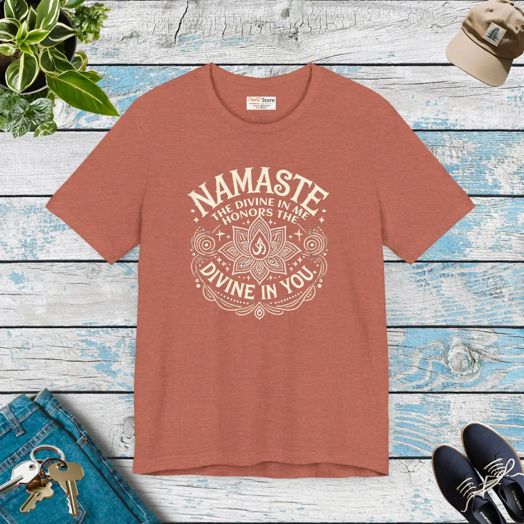 Namaste Unisex Jersey Short Sleeve Tee - Comfort and Peace - DipaliZ