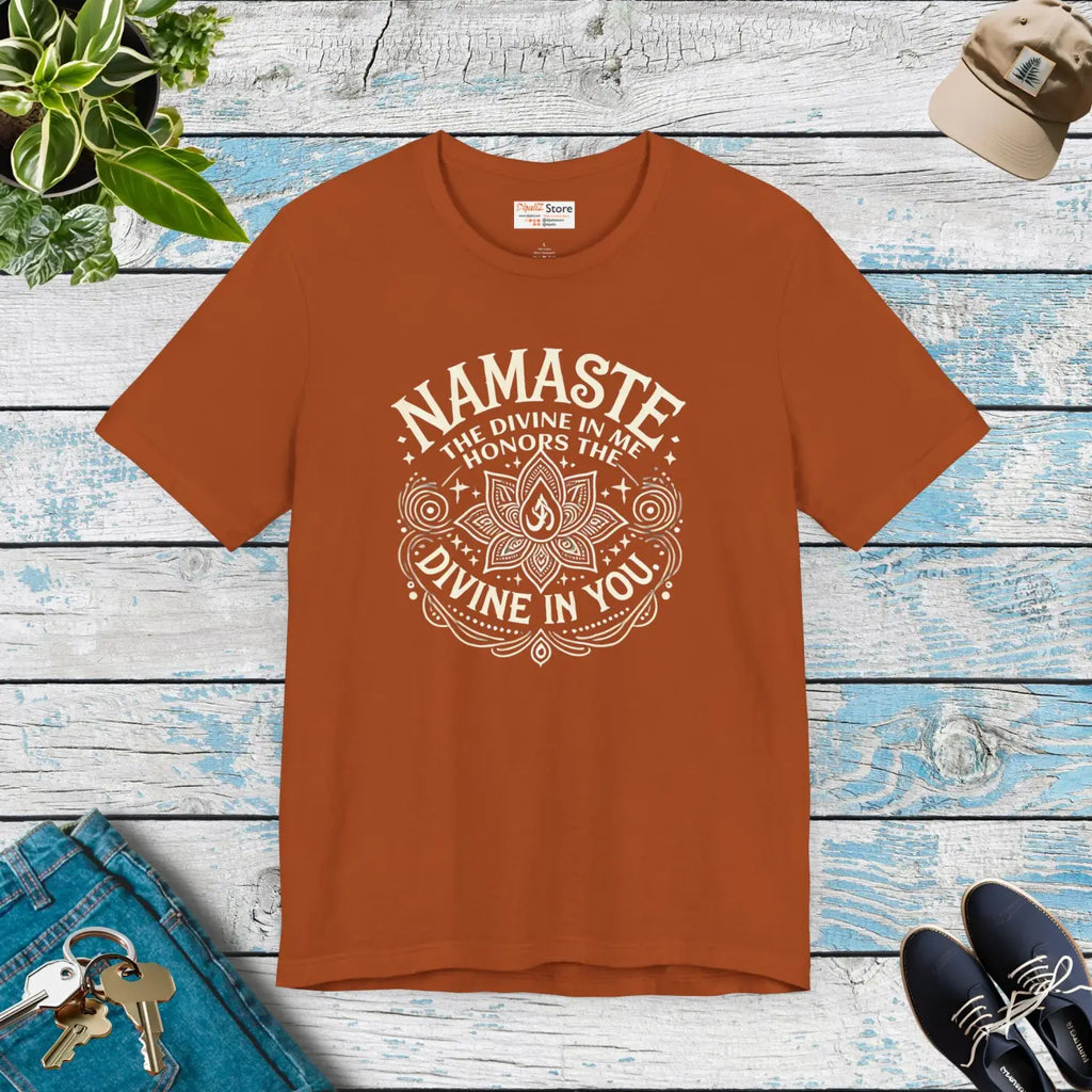 Namaste Unisex Jersey Short Sleeve Tee - Comfort and Peace - DipaliZ