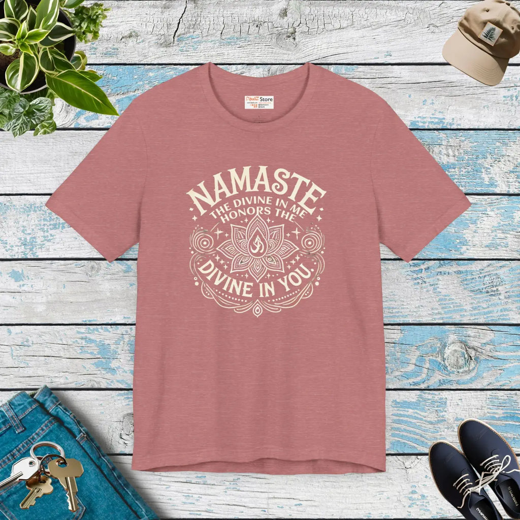 Namaste Unisex Jersey Short Sleeve Tee - Comfort and Peace - DipaliZ