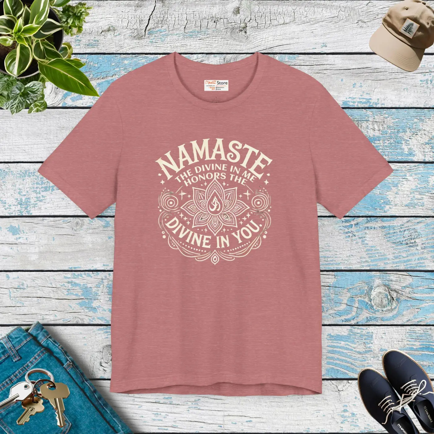 Namaste Unisex Jersey Short Sleeve Tee - Comfort and Peace - DipaliZ