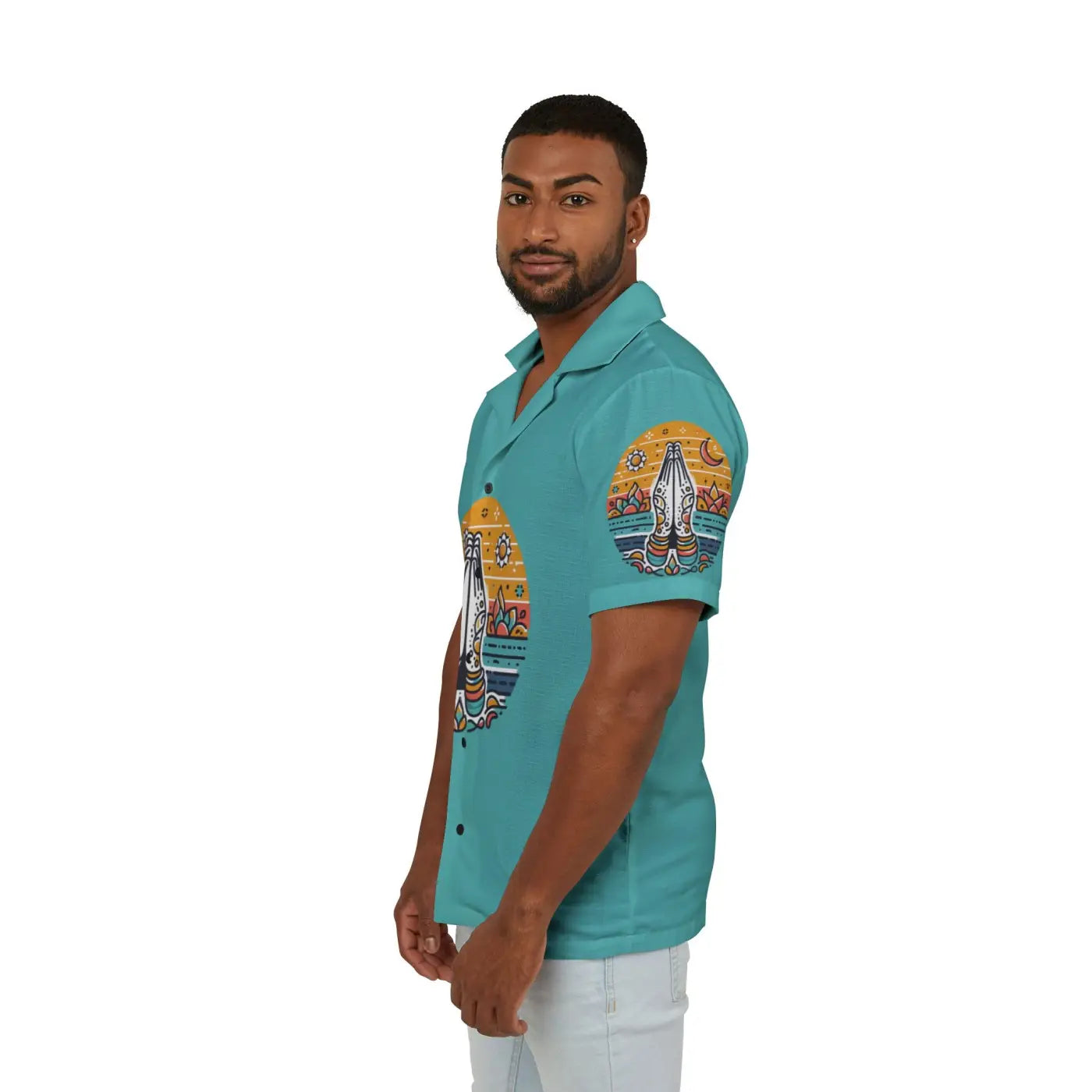 Men's Namaste Hawaiian Camp Shirt - Summer Style - DipaliZ
