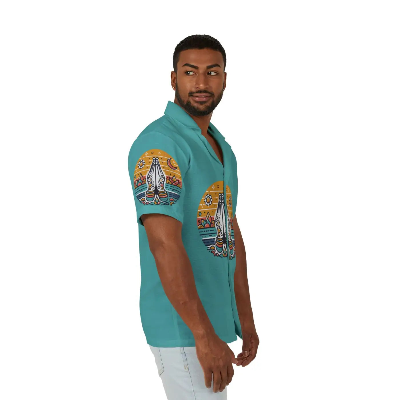 Men's Namaste Hawaiian Camp Shirt - Summer Style - DipaliZ
