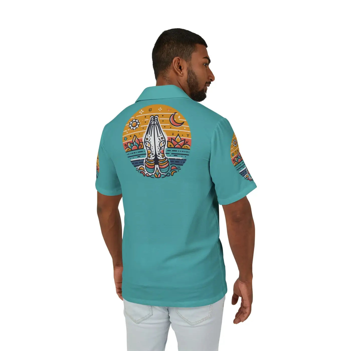 Men's Namaste Hawaiian Camp Shirt - Summer Style - DipaliZ