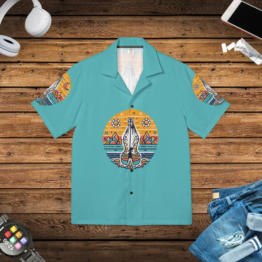 Men's Namaste Hawaiian Camp Shirt - Summer Style - DipaliZ