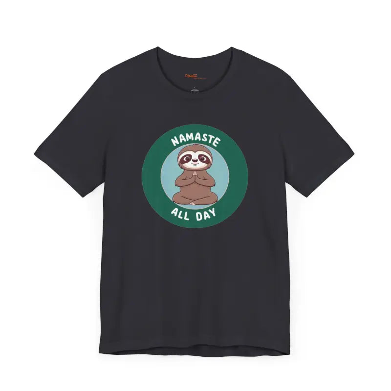 Namaste Sloth Yoga Jersey Short Sleeve Tee - DipaliZ