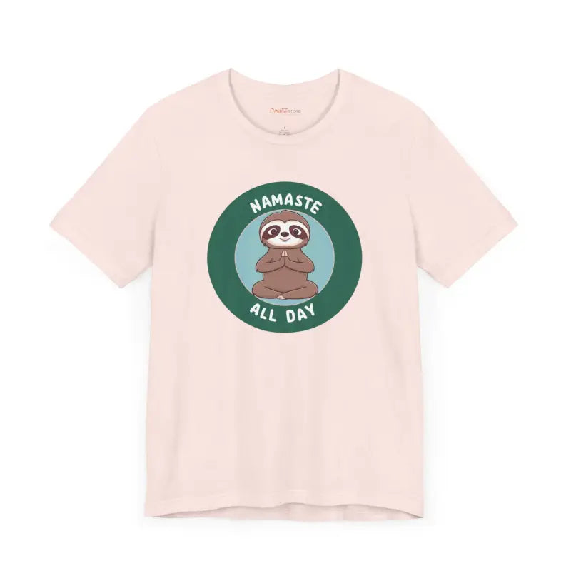 Namaste Sloth Yoga Jersey Short Sleeve Tee - DipaliZ
