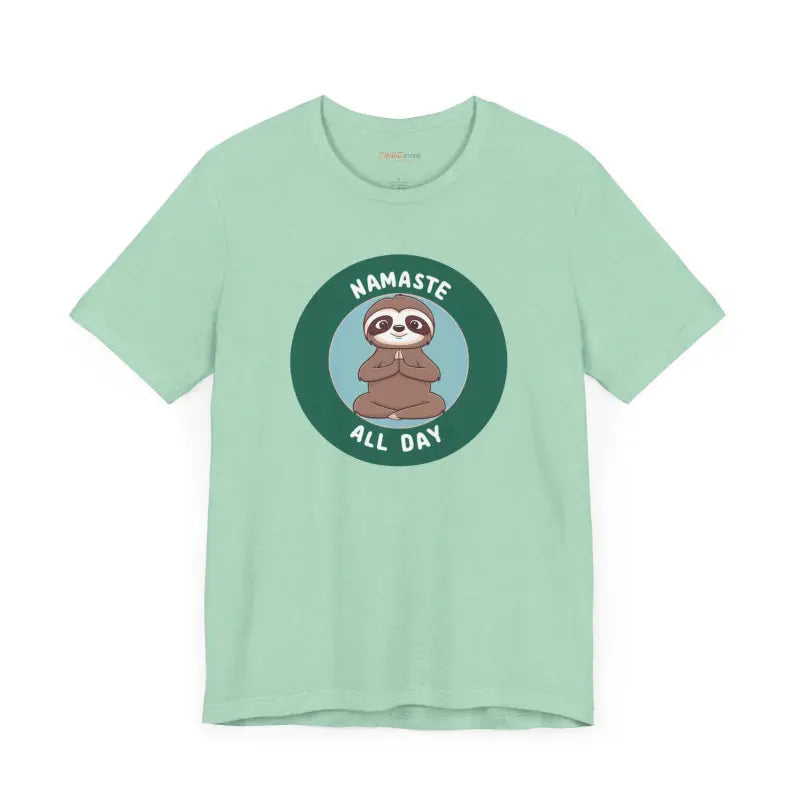 Namaste Sloth Yoga Jersey Short Sleeve Tee - DipaliZ