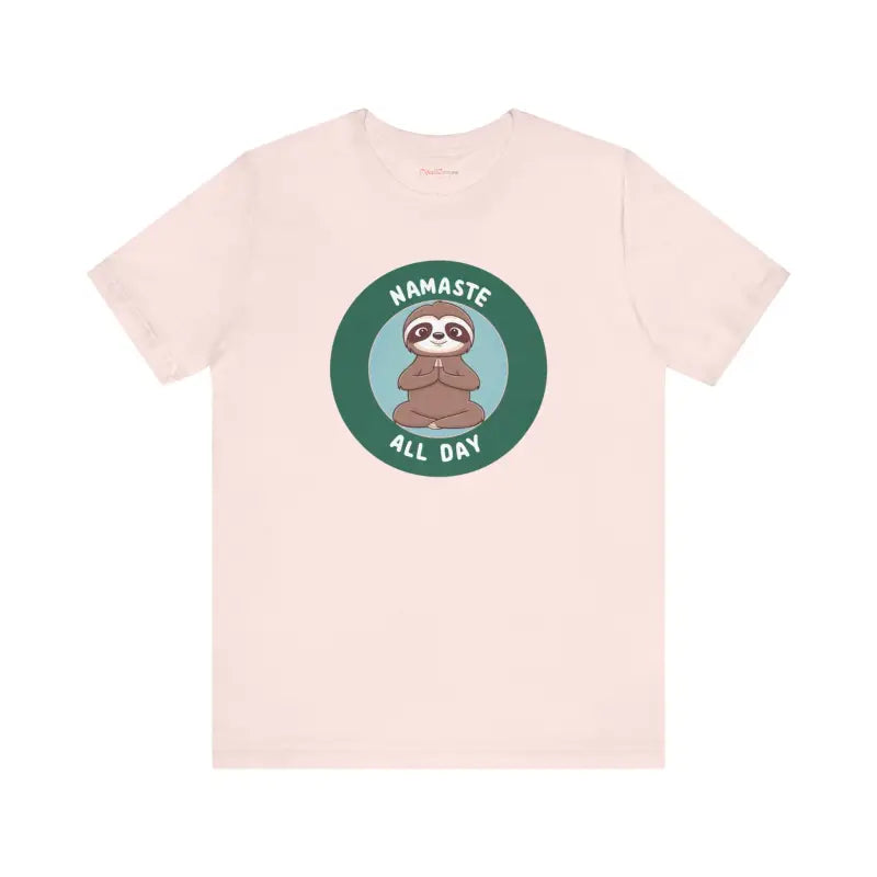 Namaste Sloth Yoga Jersey Short Sleeve Tee - DipaliZ