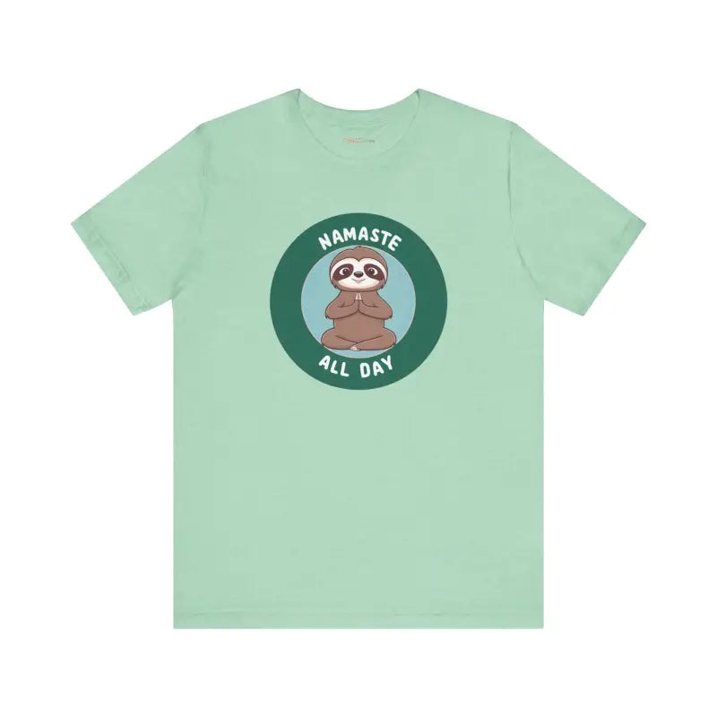 Namaste Sloth Yoga Jersey Short Sleeve Tee - DipaliZ