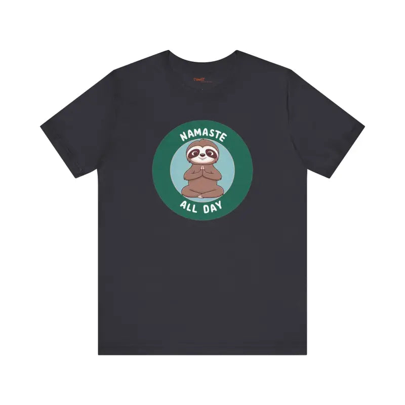Namaste Sloth Yoga Jersey Short Sleeve Tee - DipaliZ