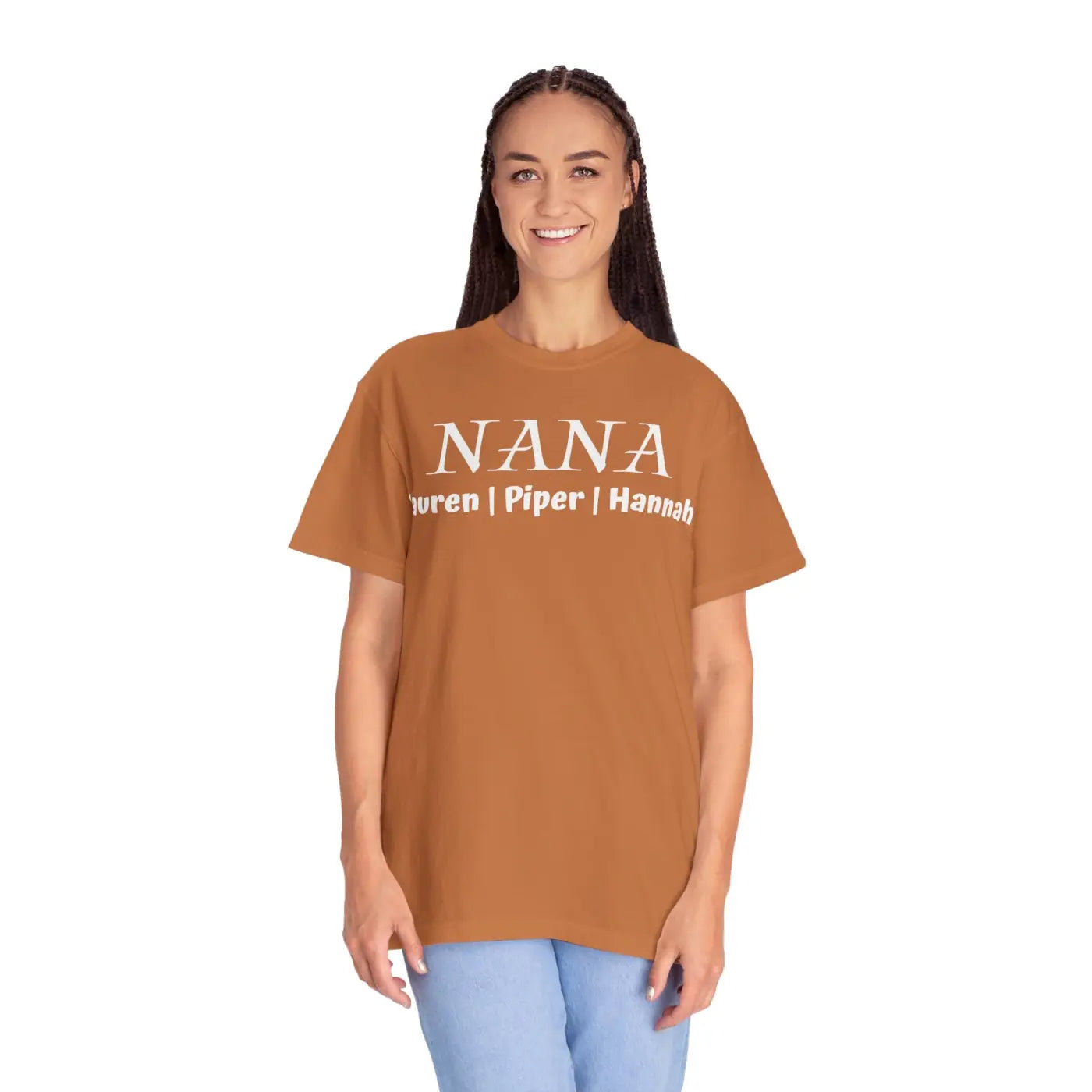 Nana Personalized Custom Names Grandma Gift T-Shirt - DipaliZ