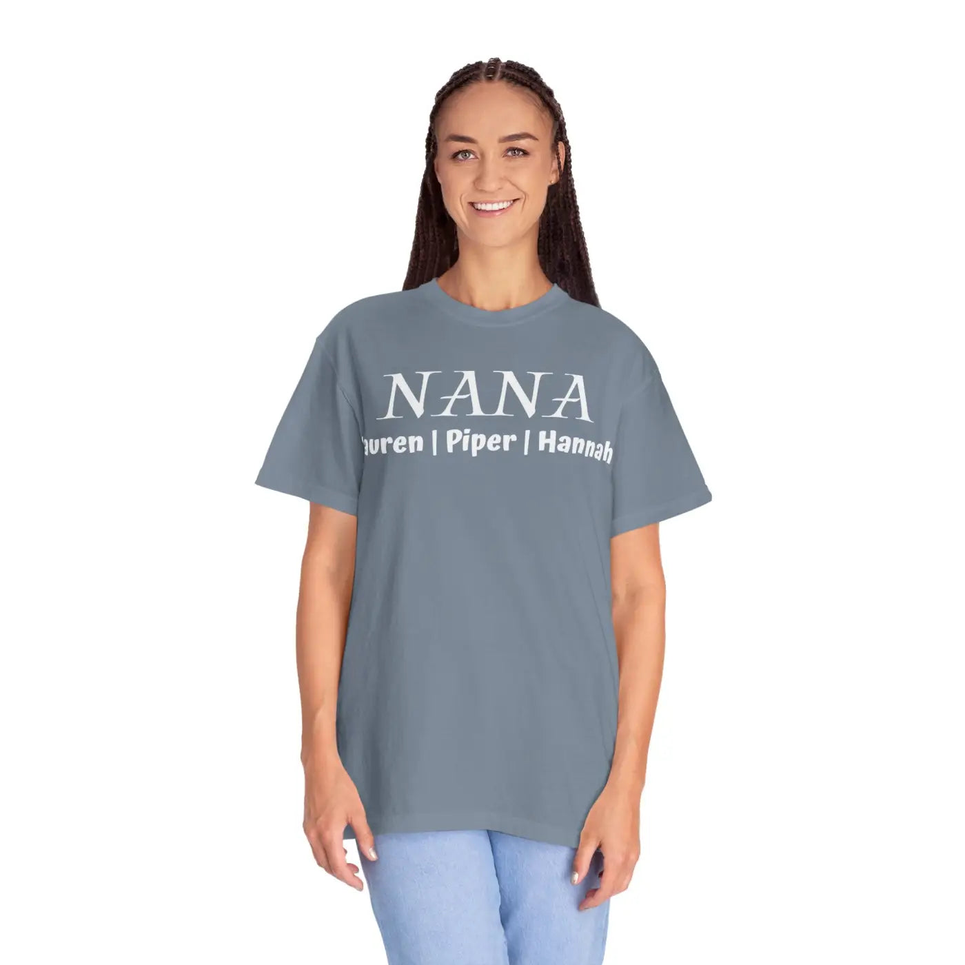 Nana Personalized Custom Names Grandma Gift T-Shirt - DipaliZ