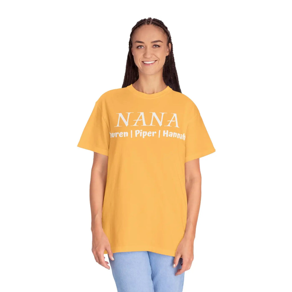 Nana Personalized Custom Names Grandma Gift T-Shirt - DipaliZ