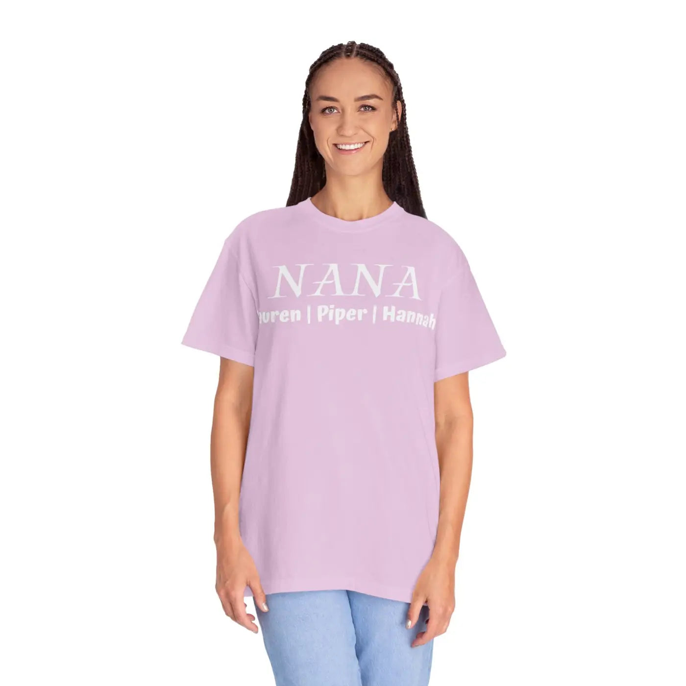 Nana Personalized Custom Names Grandma Gift T-Shirt - DipaliZ