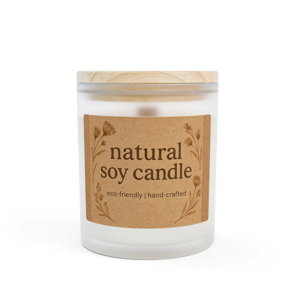 Natural Soy Candle - Unique Wooden Wick Soothing Ambiance - DipaliZ