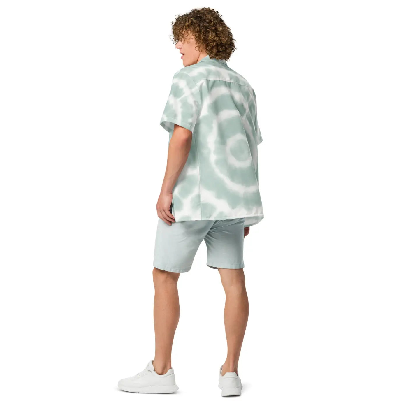 Unisex Button Shirt - Nature Flower Tie-Dye Design - DipaliZ
