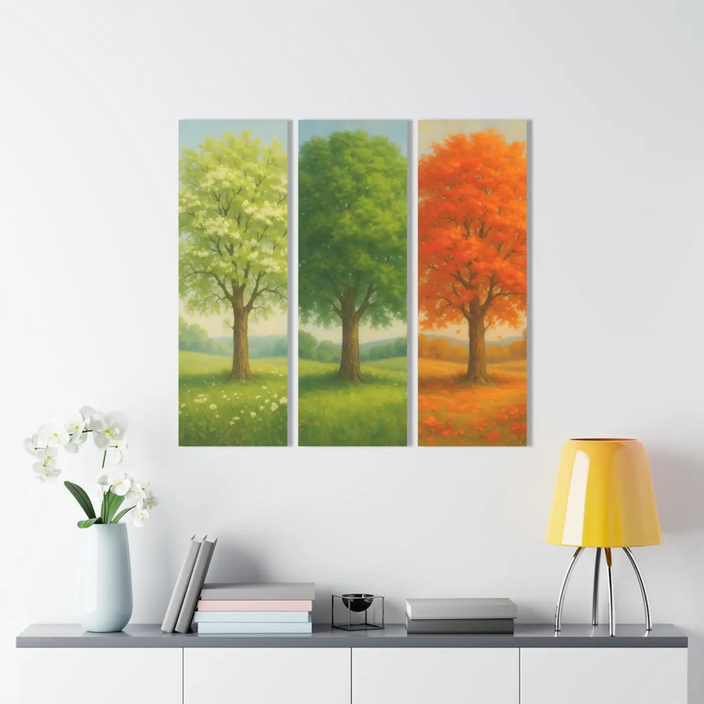 Triptych Wall Art - Seasonal Tree Acrylic Prints - DipaliZ
