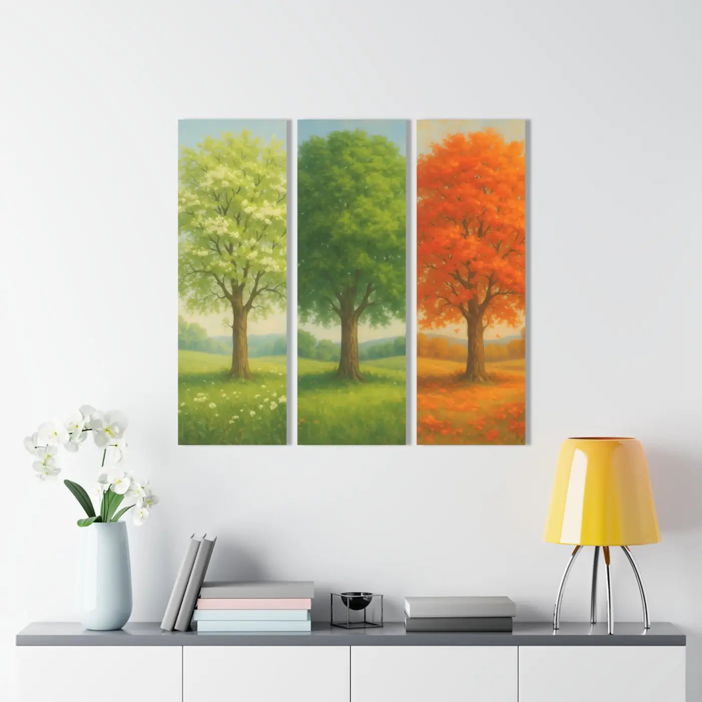 Triptych Wall Art - Seasonal Tree Acrylic Prints - DipaliZ