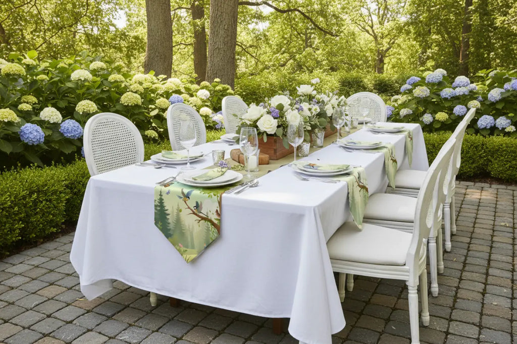 Nature-Inspired Napkin Set, Eco-Friendly Table Decor, Bird and Butterfly Design, Perfect for Gatherings, Picnics, and Spring Celebrations