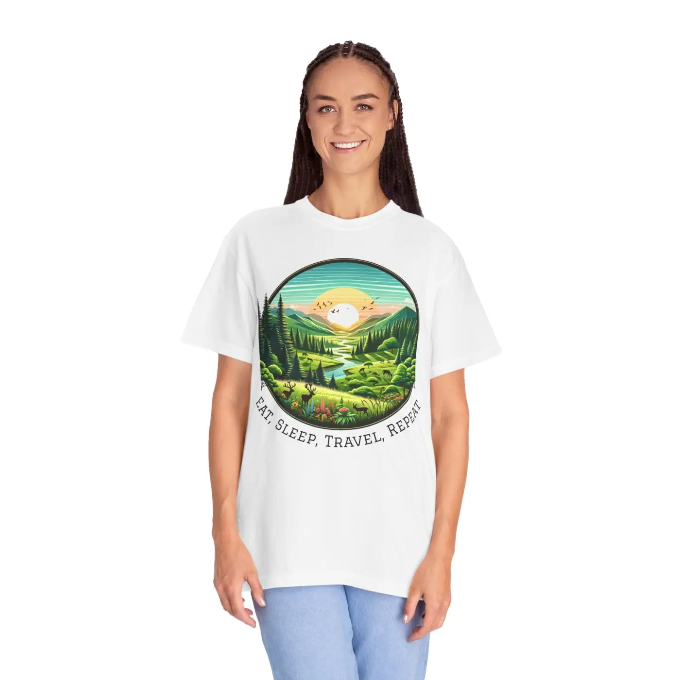 Relaxed Fit Graphic Tee - Outdoor Lovers Adventure Shirt - DipaliZ