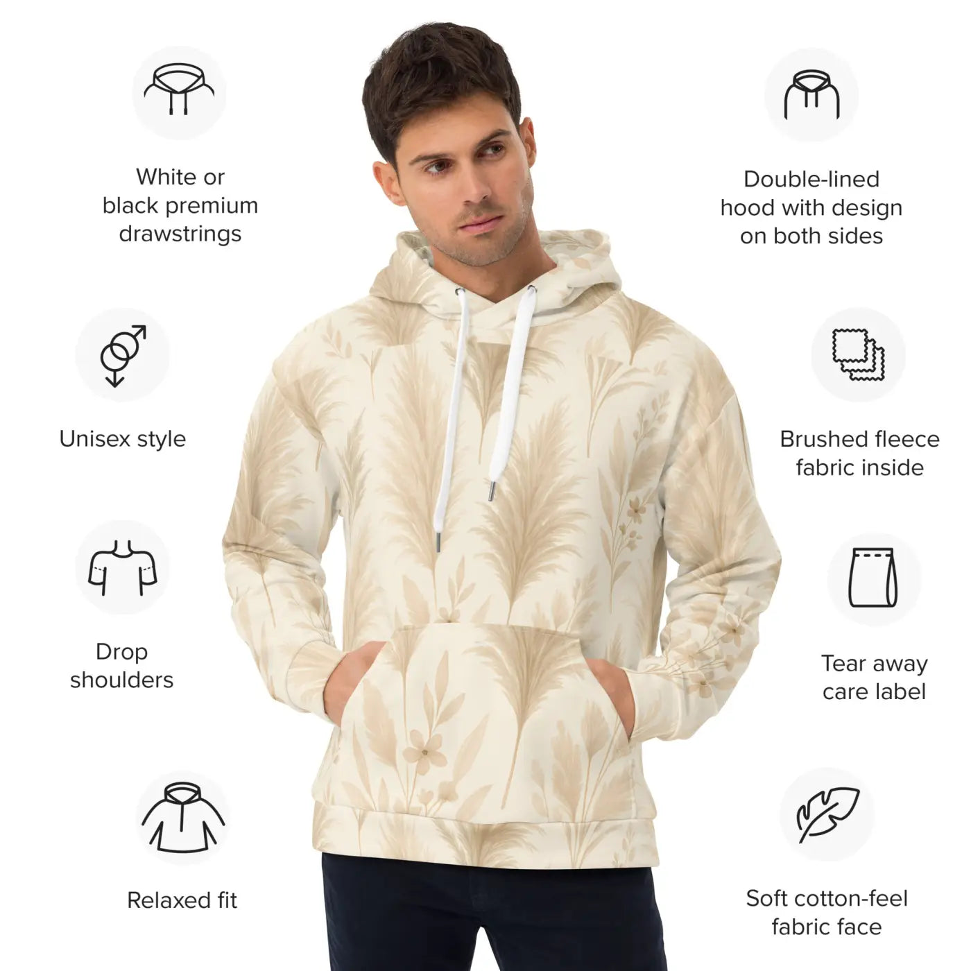 Vibrant Brushed Fleece Hoodie - Double-Lined Hood - DipaliZ