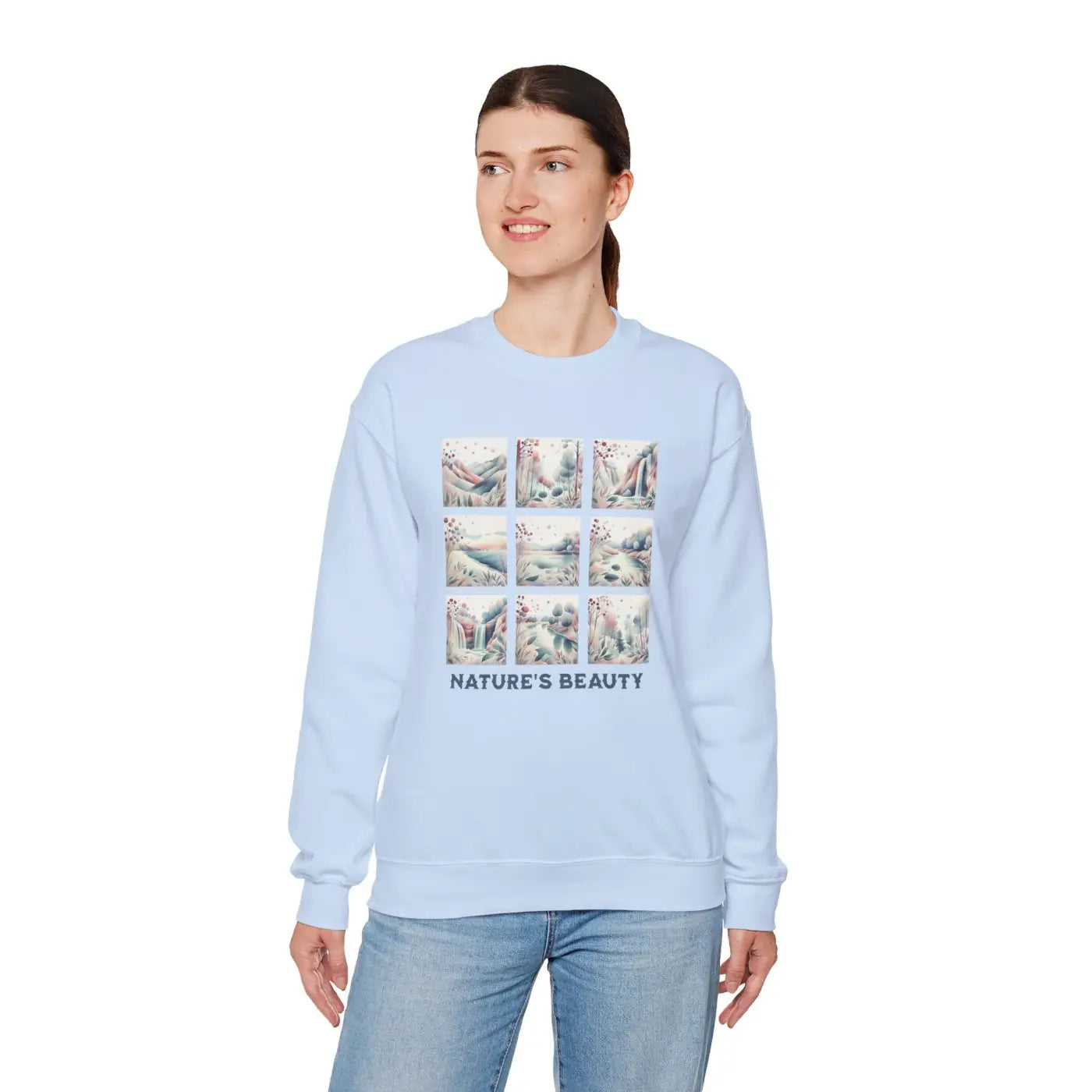 Ultra Cozy Beauty Panel Unisex Crewneck Sweatshirt - DipaliZ