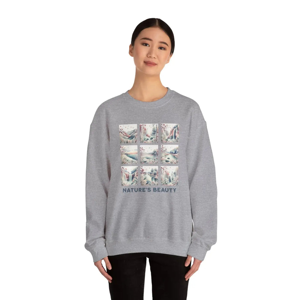 Ultra Cozy Beauty Panel Unisex Crewneck Sweatshirt - DipaliZ