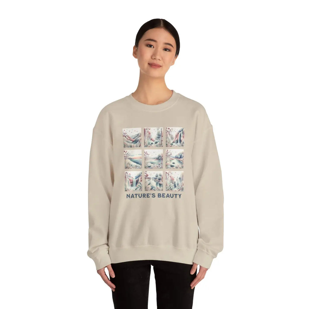Ultra Cozy Beauty Panel Unisex Crewneck Sweatshirt - DipaliZ