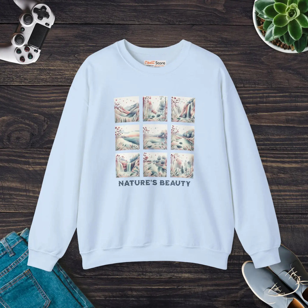 Ultra Cozy Beauty Panel Unisex Crewneck Sweatshirt - DipaliZ