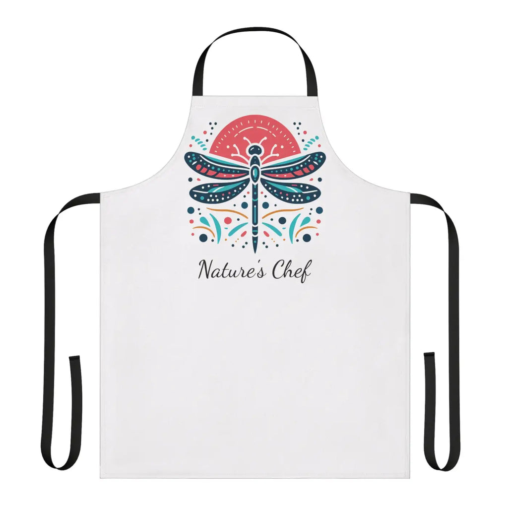 Dragonfly Apron - Vibrant Artistic Design with Tie-Back - DipaliZ