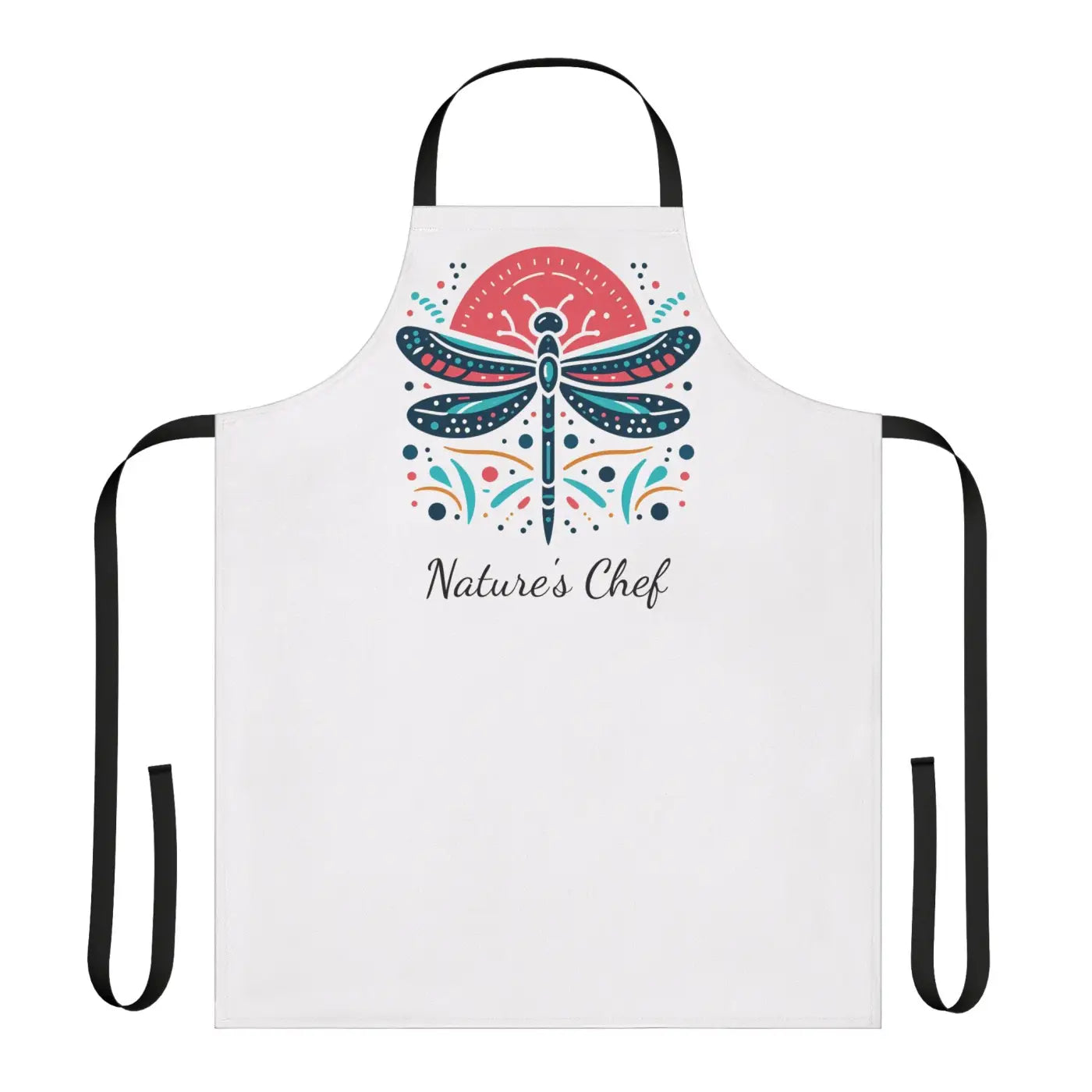 Dragonfly Apron - Vibrant Artistic Design with Tie-Back - DipaliZ
