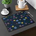 Floral Pattern Navy Blue Cotton Placemat - Dining Style - DipaliZ