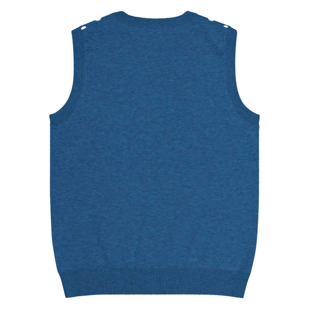 White Polka Dot Knit Vest - Retro Navy Style - DipaliZ