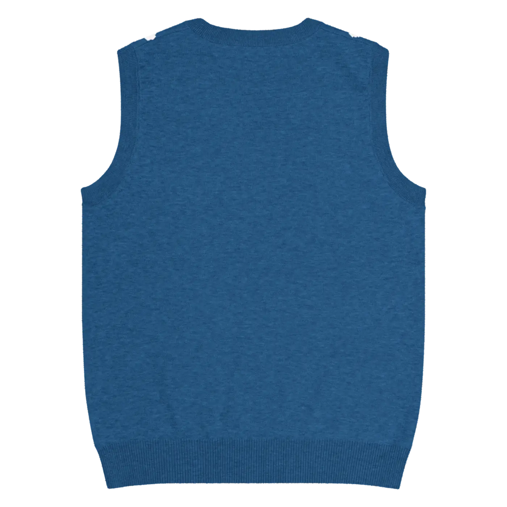 White Polka Dot Knit Vest - Retro Navy Style - DipaliZ