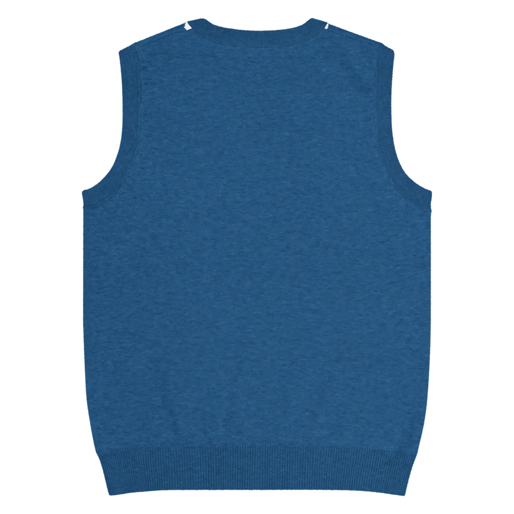 White Polka Dot Knit Vest - Retro Navy Style - DipaliZ