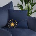 Gold Floral Basic Pillow - Glamorous Home Decor - DipaliZ