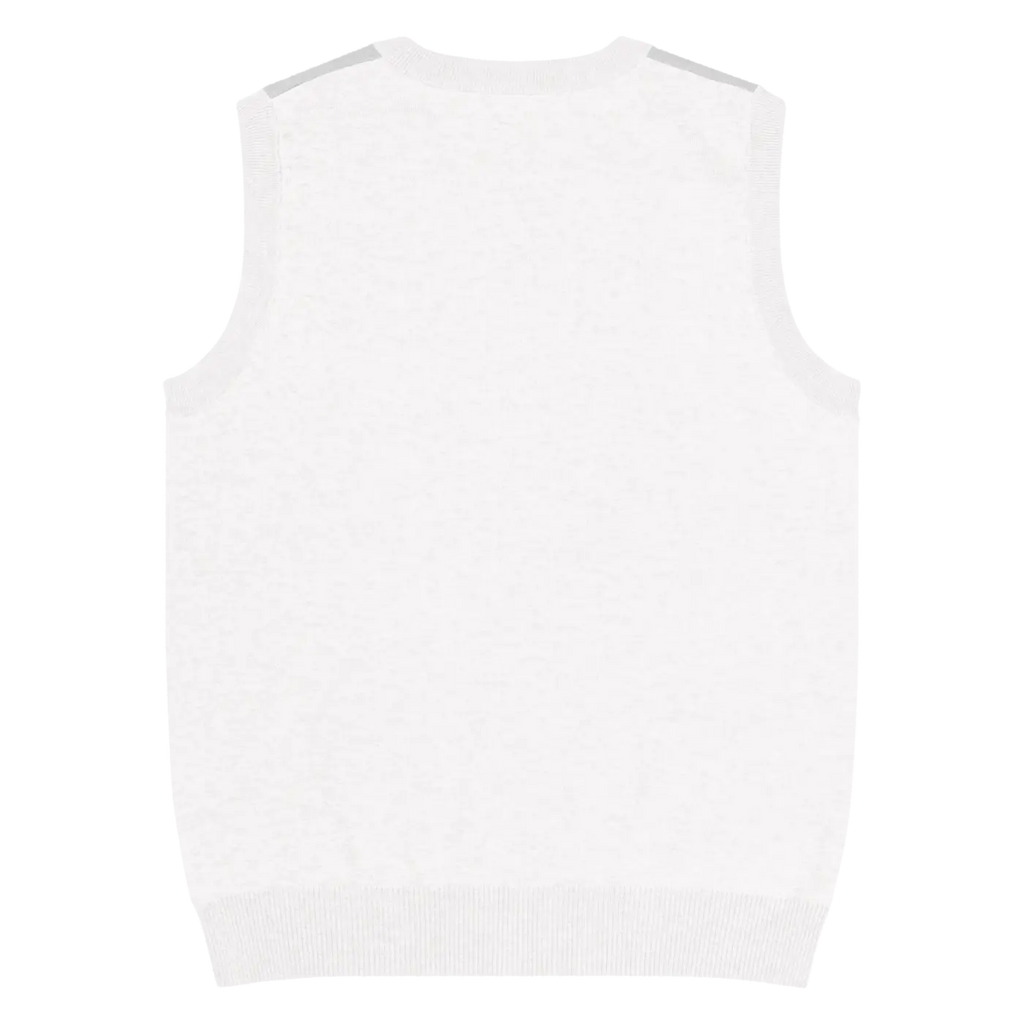 Knit Vest - Stunning White Diagonal Stripe Pattern - DipaliZ