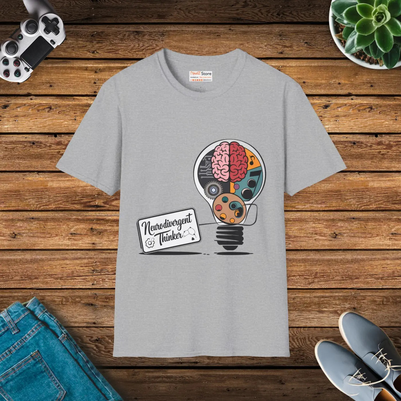 Neurodivergent Thinker Unisex Softstyle Tee - Comfort - DipaliZ