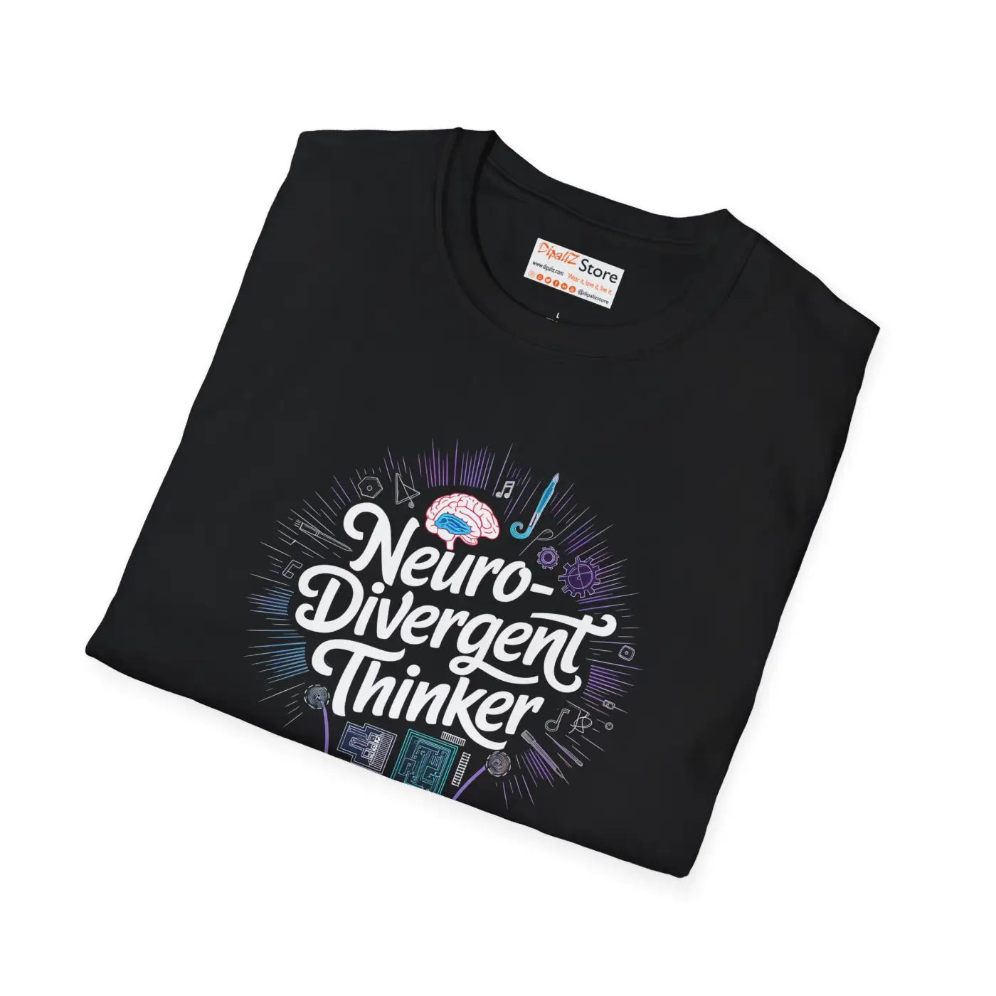 Neurodivergent Thinker Tee - Unisex Softstyle Comfort - DipaliZ