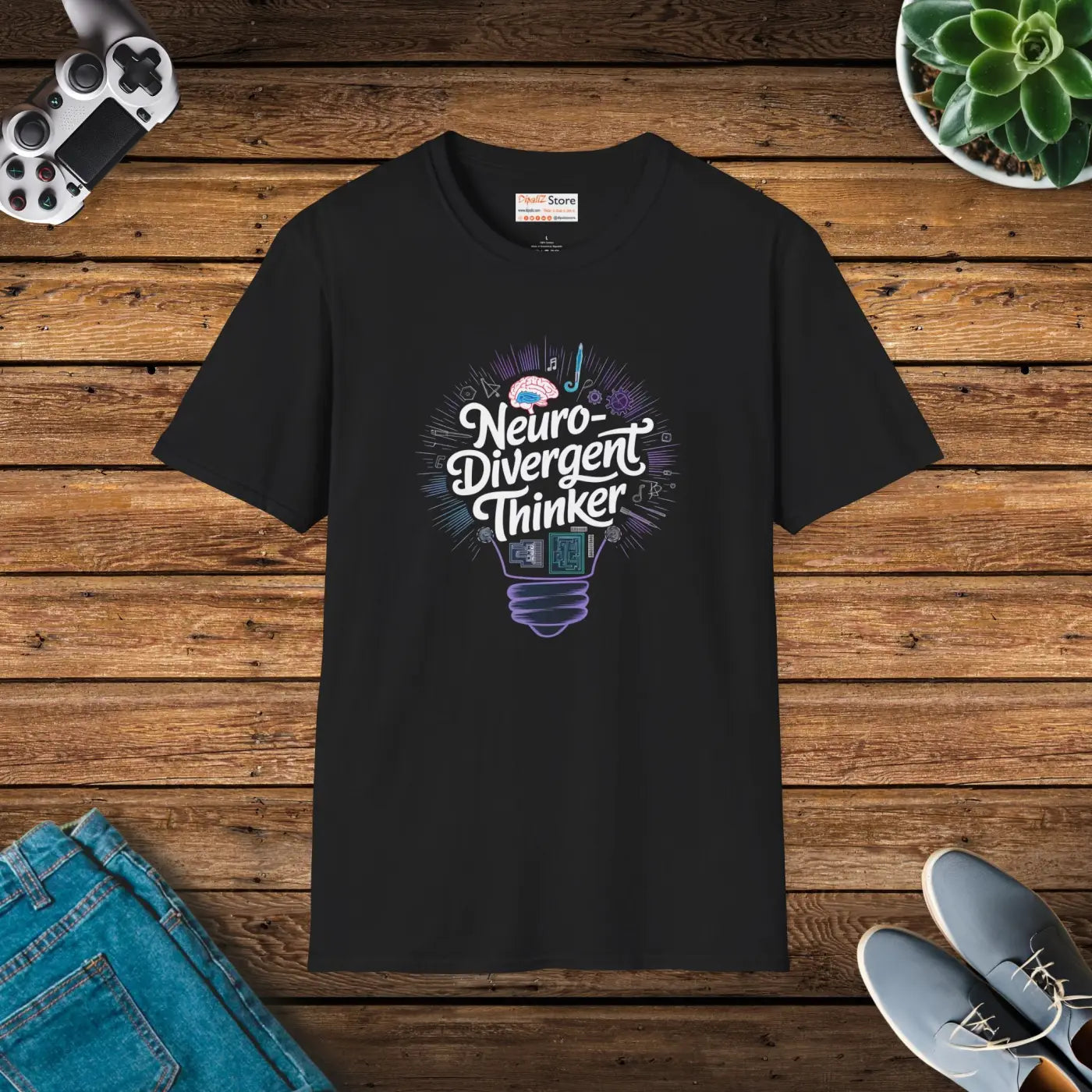 Neurodivergent Thinker Tee - Unisex Softstyle Comfort - DipaliZ