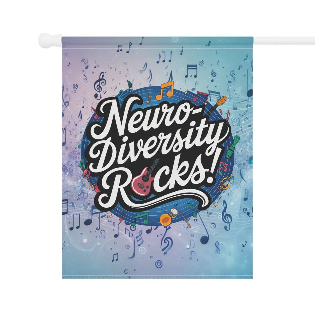 Neurodiversity Rocks Garden Banner - Poly Poplin Canvas - DipaliZ