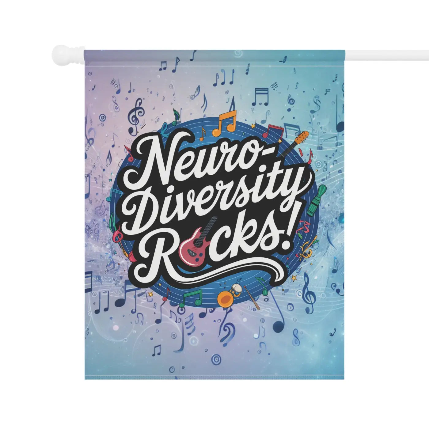Neurodiversity Rocks Garden Banner - Poly Poplin Canvas - DipaliZ