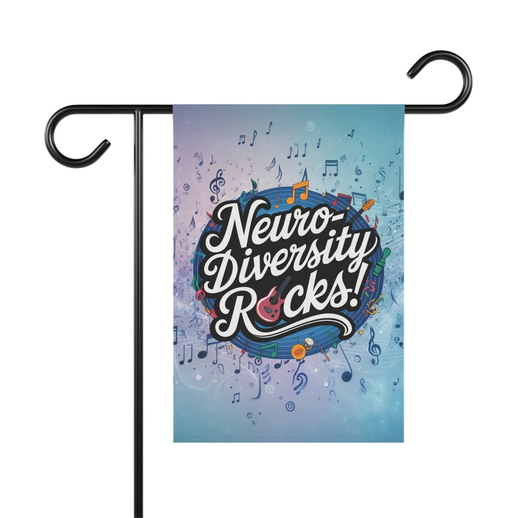 Neurodiversity Rocks Garden Banner - Poly Poplin Canvas - DipaliZ