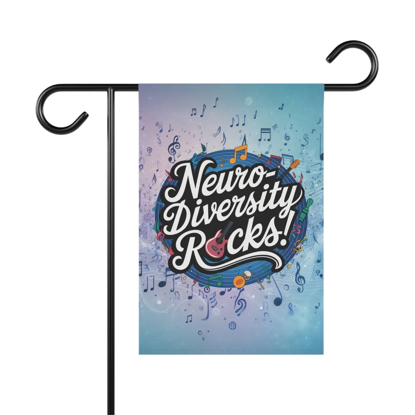 Neurodiversity Rocks Garden Banner - Poly Poplin Canvas - DipaliZ