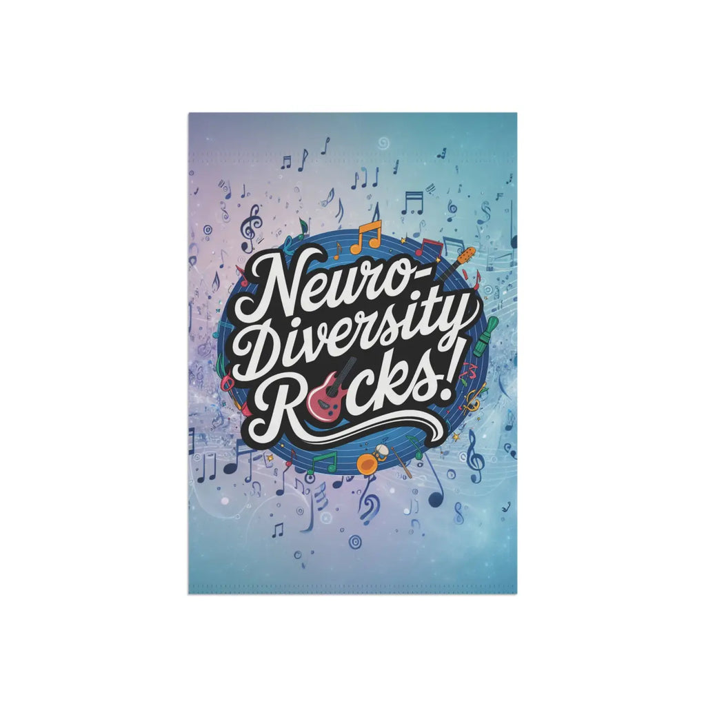 Neurodiversity Rocks Garden Banner - Poly Poplin Canvas - DipaliZ