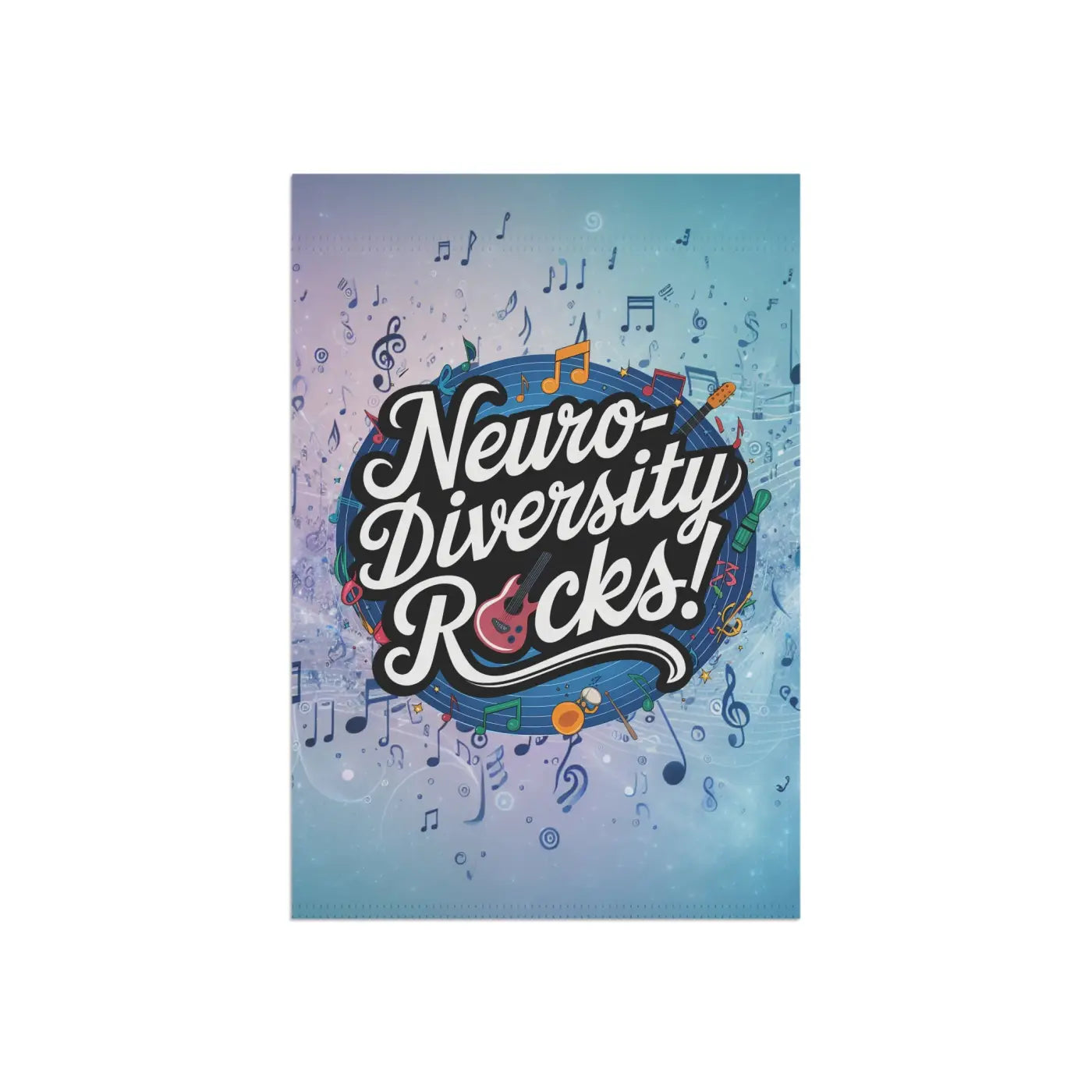 Neurodiversity Rocks Garden Banner - Poly Poplin Canvas - DipaliZ