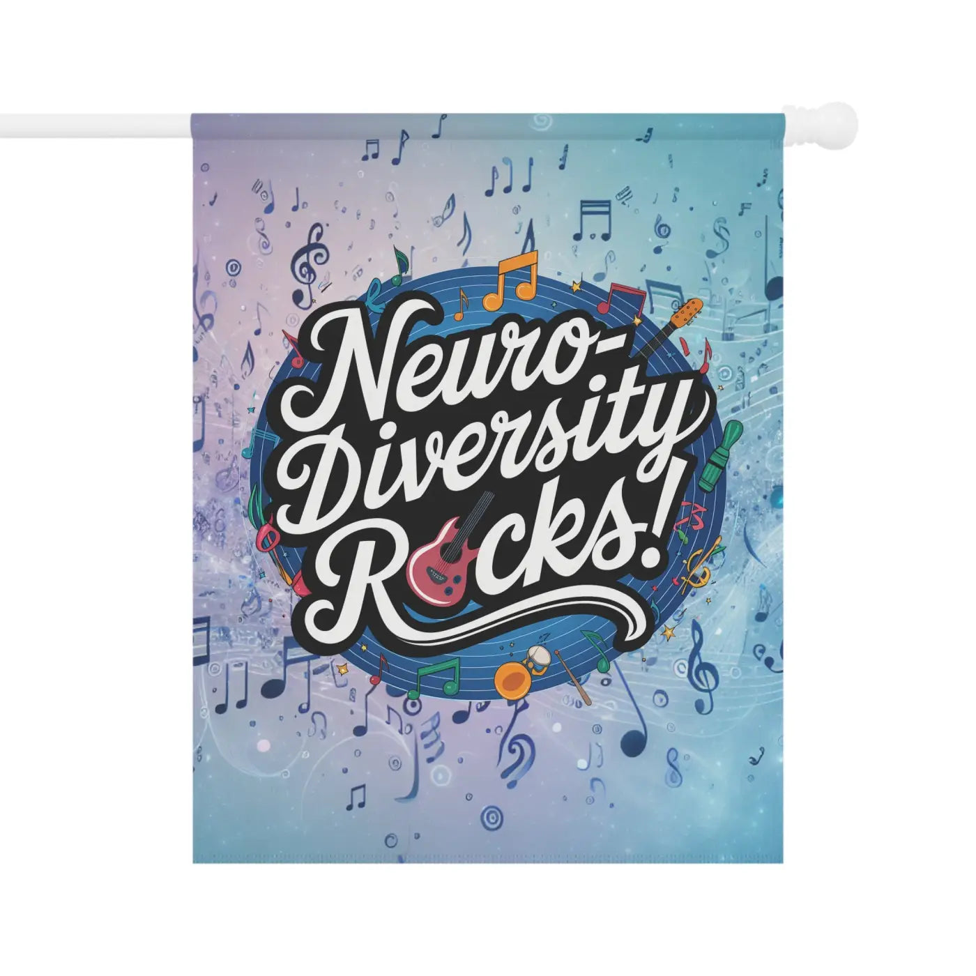 Neurodiversity Rocks Garden Banner - Poly Poplin Canvas - DipaliZ