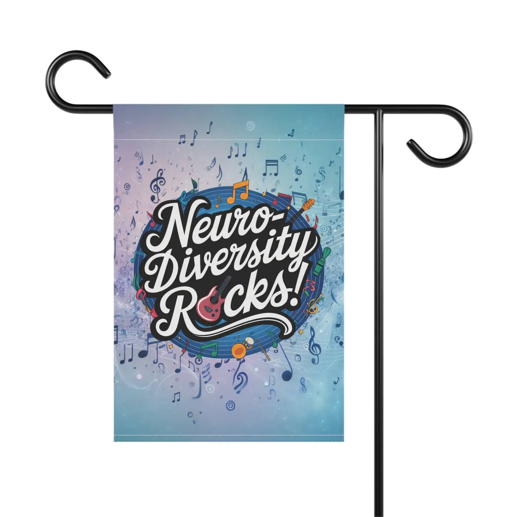 Neurodiversity Rocks Garden Banner - Poly Poplin Canvas - DipaliZ