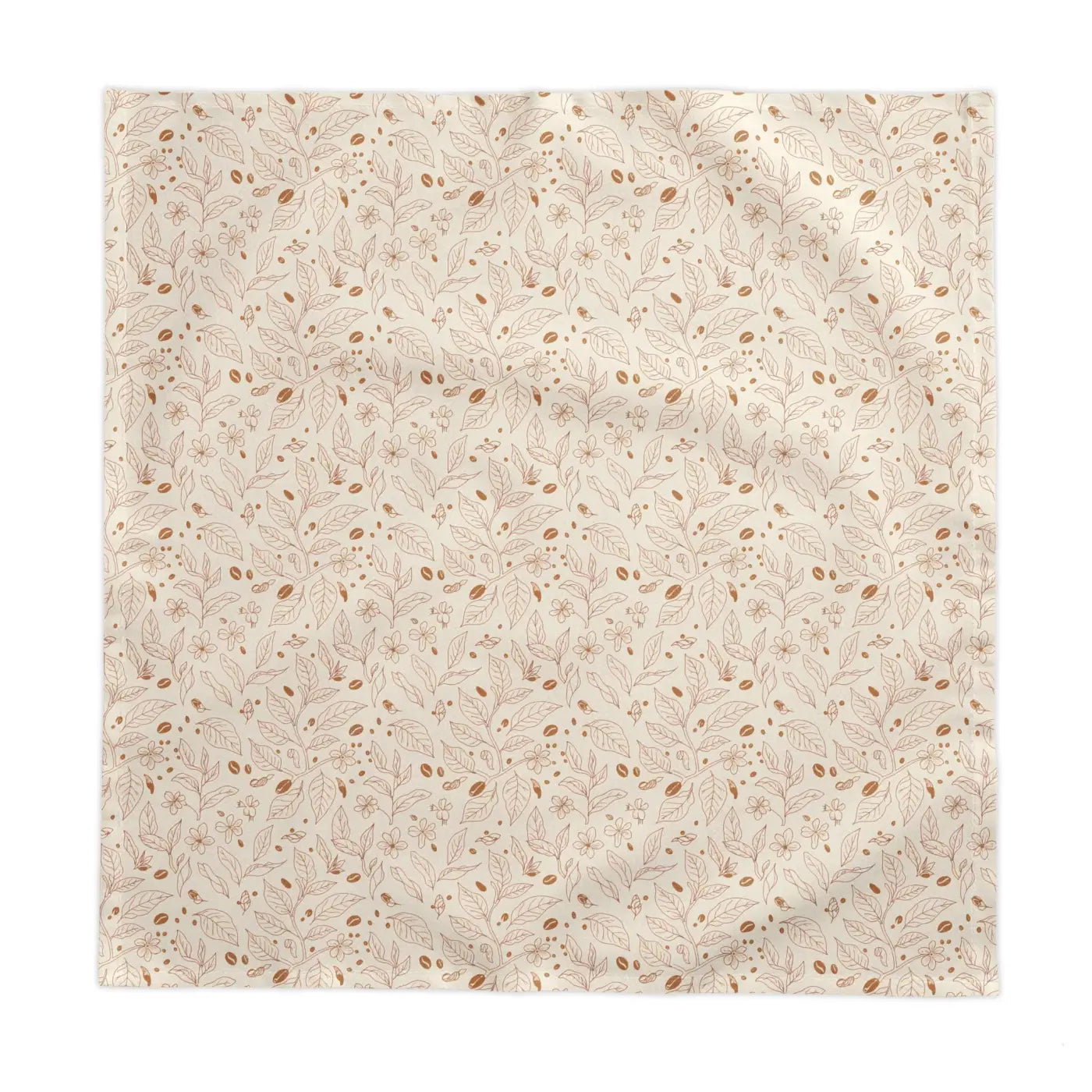 Neutral Floral Tablecloth - Beige Botanical Design - DipaliZ